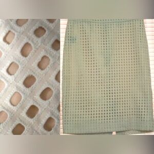 ☀️🧊100% Cotton Ann Taylor Mint Green Lace Eyelet Textured Pencil Skirt 2 EUC